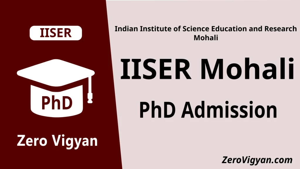 IISER Mohali PhD Admission