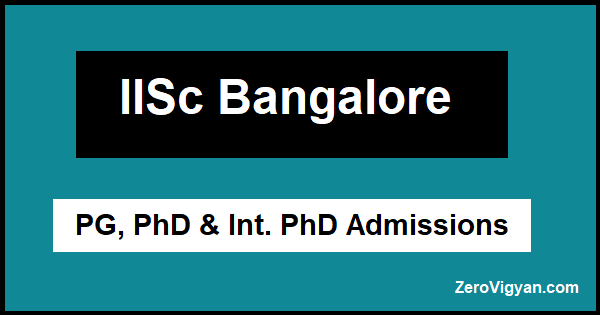 iisc bangalore phd admission process