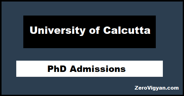 Calcutta University PhD Physics Admission