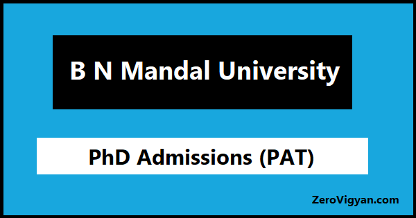 BNMU Bihar PhD Admission 