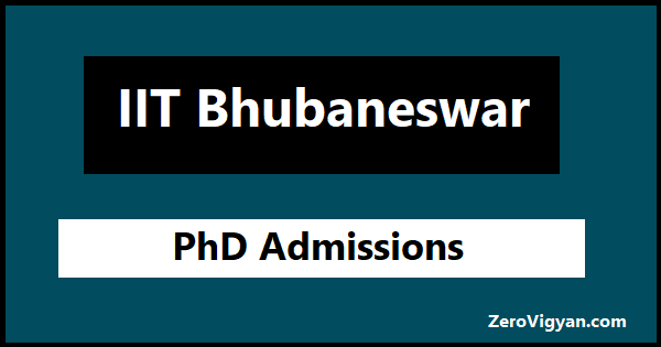 IIT Bhubaneswar PhD Admission