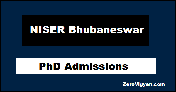 NISER Bhubaneswar PhD Admission
