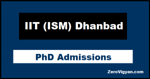 ism dhanbad phd online form