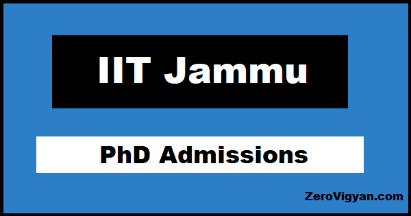 IIT Jammu PhD Admission