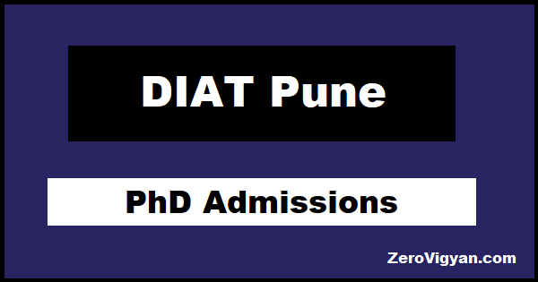 DIAT Pune PhD Admissions
