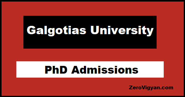 phd in galgotias university