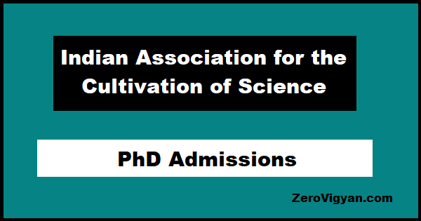 IACS PhD Admissions