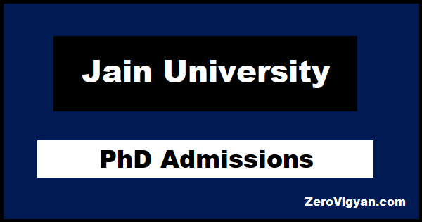 phd jain university