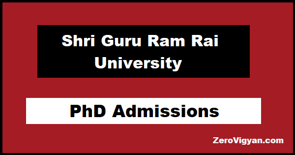 Shri Guru Ram Rai University PhD Admissions