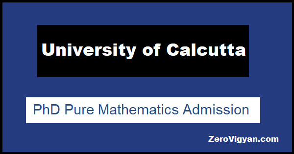 calcutta university phd admission 2022 mathematics