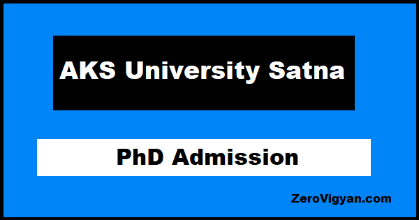 AKS University Satna PhD Admission