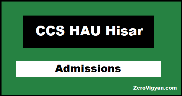 CCS HAU Hisar Admission