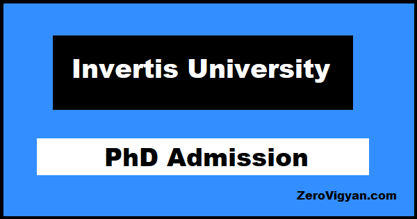 Invertis University PhD Admission