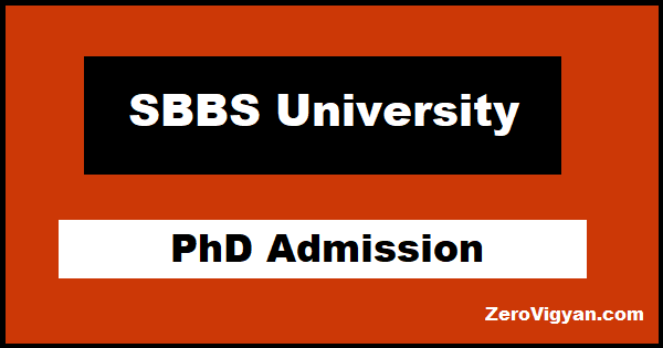SBBS University PhD Admission