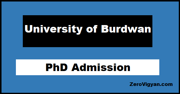 University of Burdwan PhD Admission