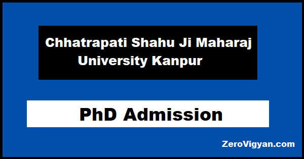 CSJMU Kanpur PhD Admission