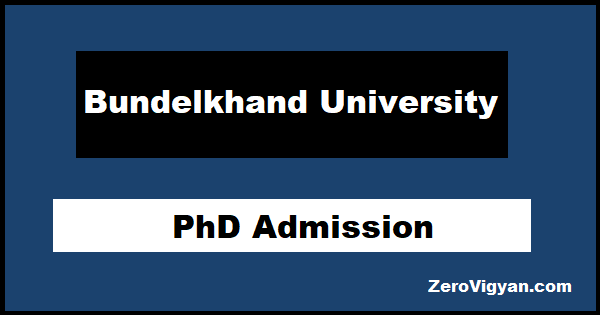 Bundelkhand University Jhansi PhD Admission