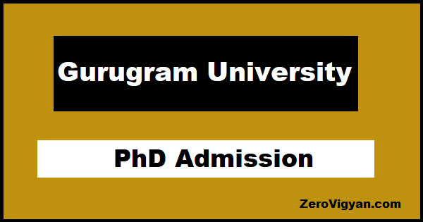 Gurugram University PhD Admission 
