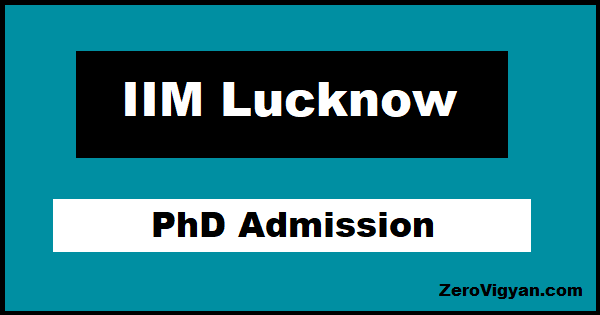 IIM Lucknow PhD Admission