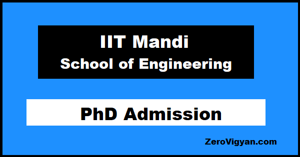 IIT Mandi School of Engineering PhD Admission