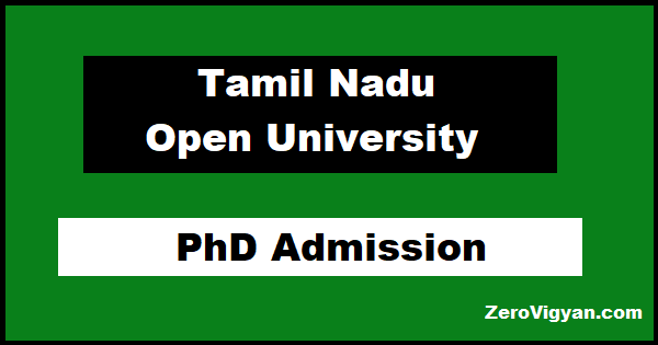 TNOU PhD Admission