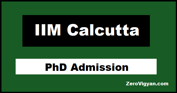 IIM Calcutta PhD Admission