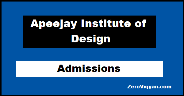 Apeejay Institute of Design Admission