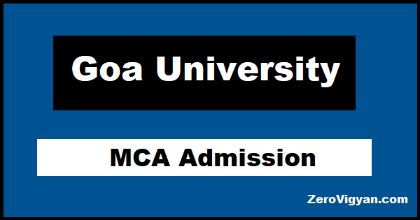 Goa University MCA Admission