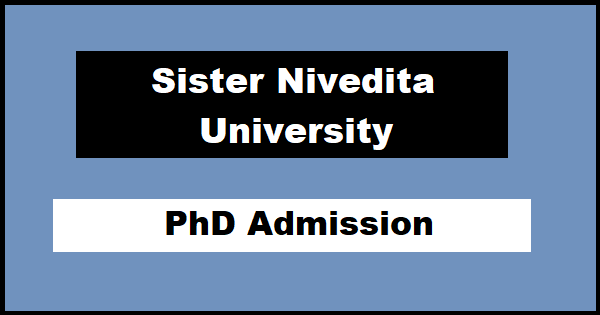 Sister Nivedita University PhD Admission