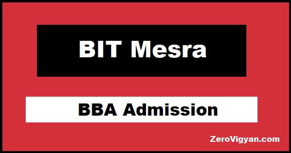BIT Mesra BBA Admission