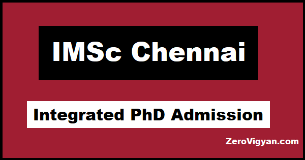 IMSc Chennai Integrated PhD Physics Admission