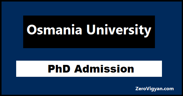 Osmania University PhD Admission