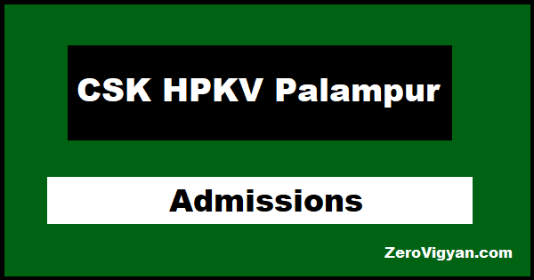 CSK HPKV Palampur Admission
