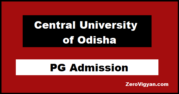 Central University of Odisha PG Admission