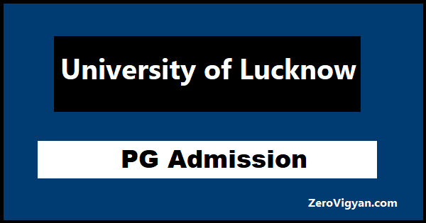 University of Lucknow PG Admission