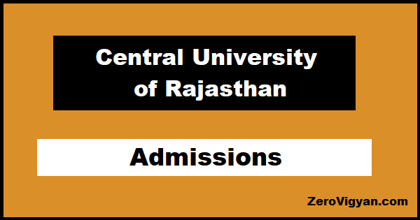 Central University of Rajasthan Admission