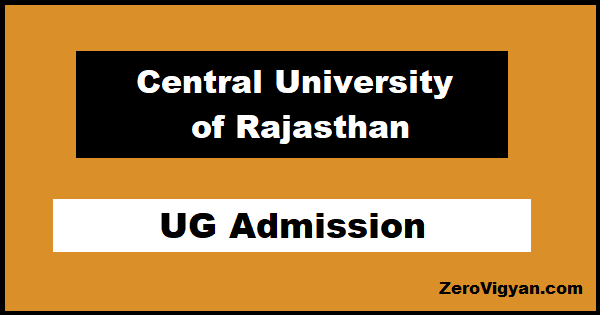 Central University Of Rajasthan Ug Admission 2022 23 Dates