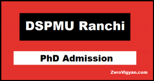 phd admission in ranchi university 2022