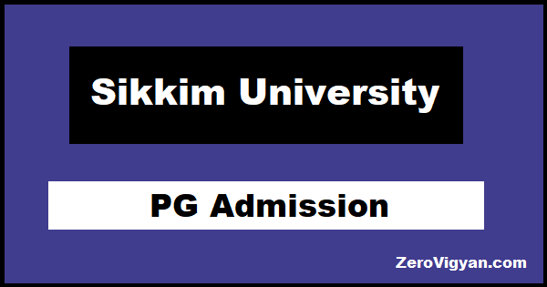 Sikkim University PG Admission