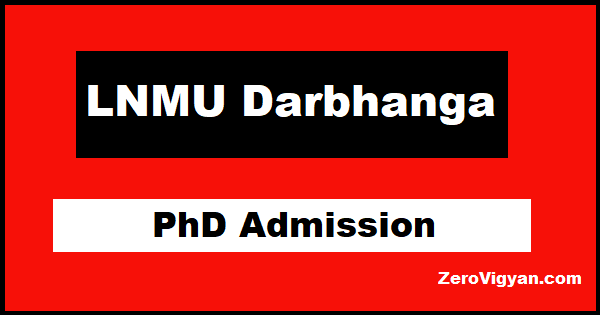 LNMU Darbhanga PhD Admission