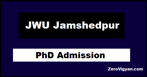 JWU Jamshedpur PhD Admission