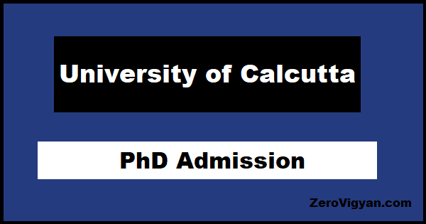 University of Calcutta PhD Admission