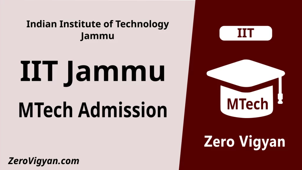 IIT Jammu MTech Admission