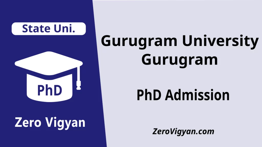 Gurugram University PhD Admission