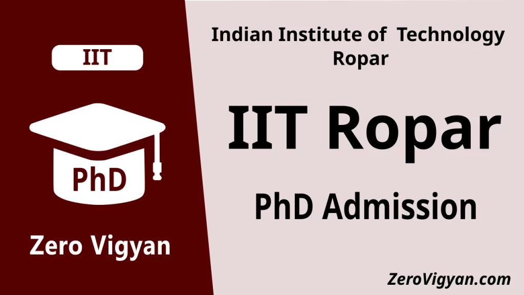 IIT Ropar PhD Admission