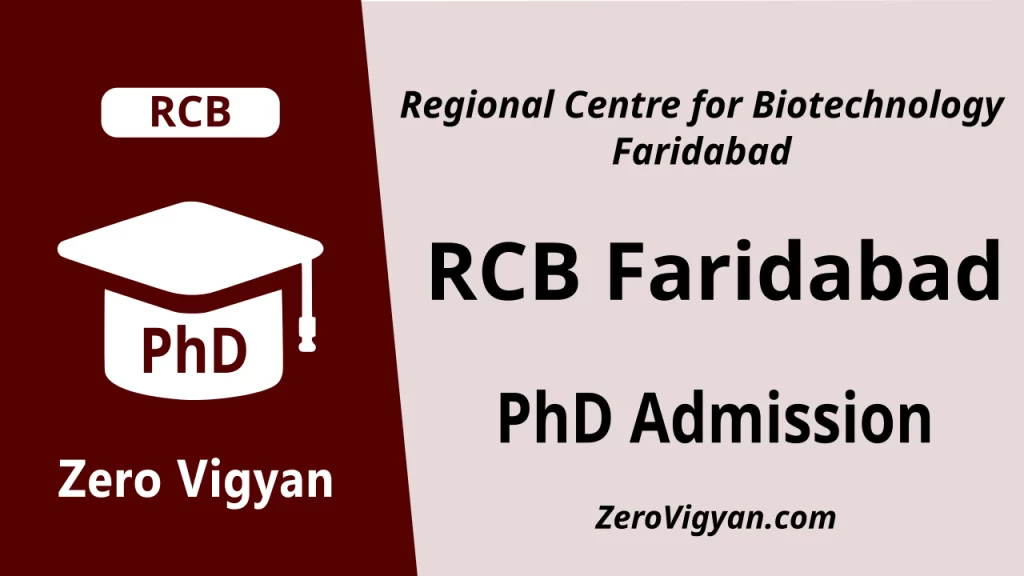 RCB Faridabad PhD Admission