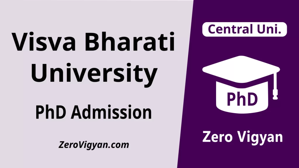 Visva Bharati University PhD Admission