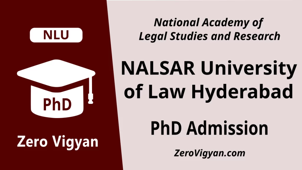 NALSAR University Hyderabad PhD Admission