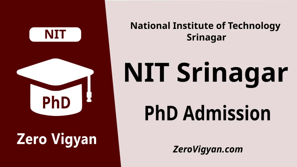 NIT Srinagar PhD Admission