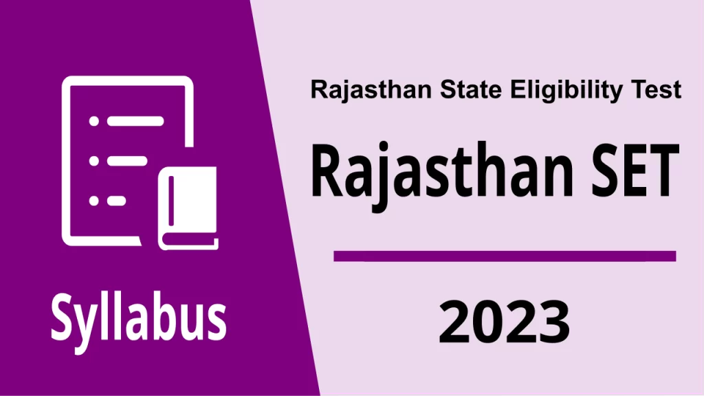 Rajasthan SET Syllabus